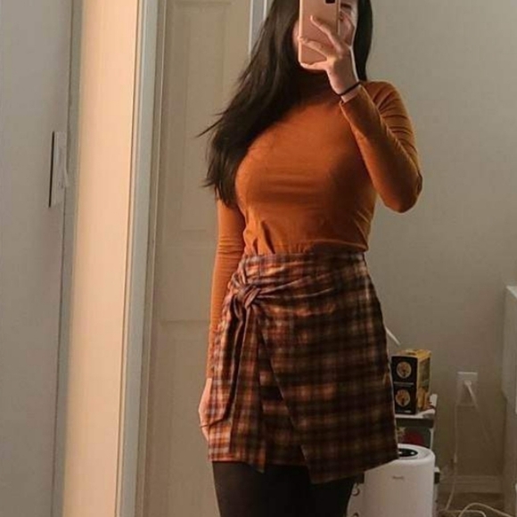 Wilfred tie front wrap mini skirt cashmere and wool - Picture 1 of 9